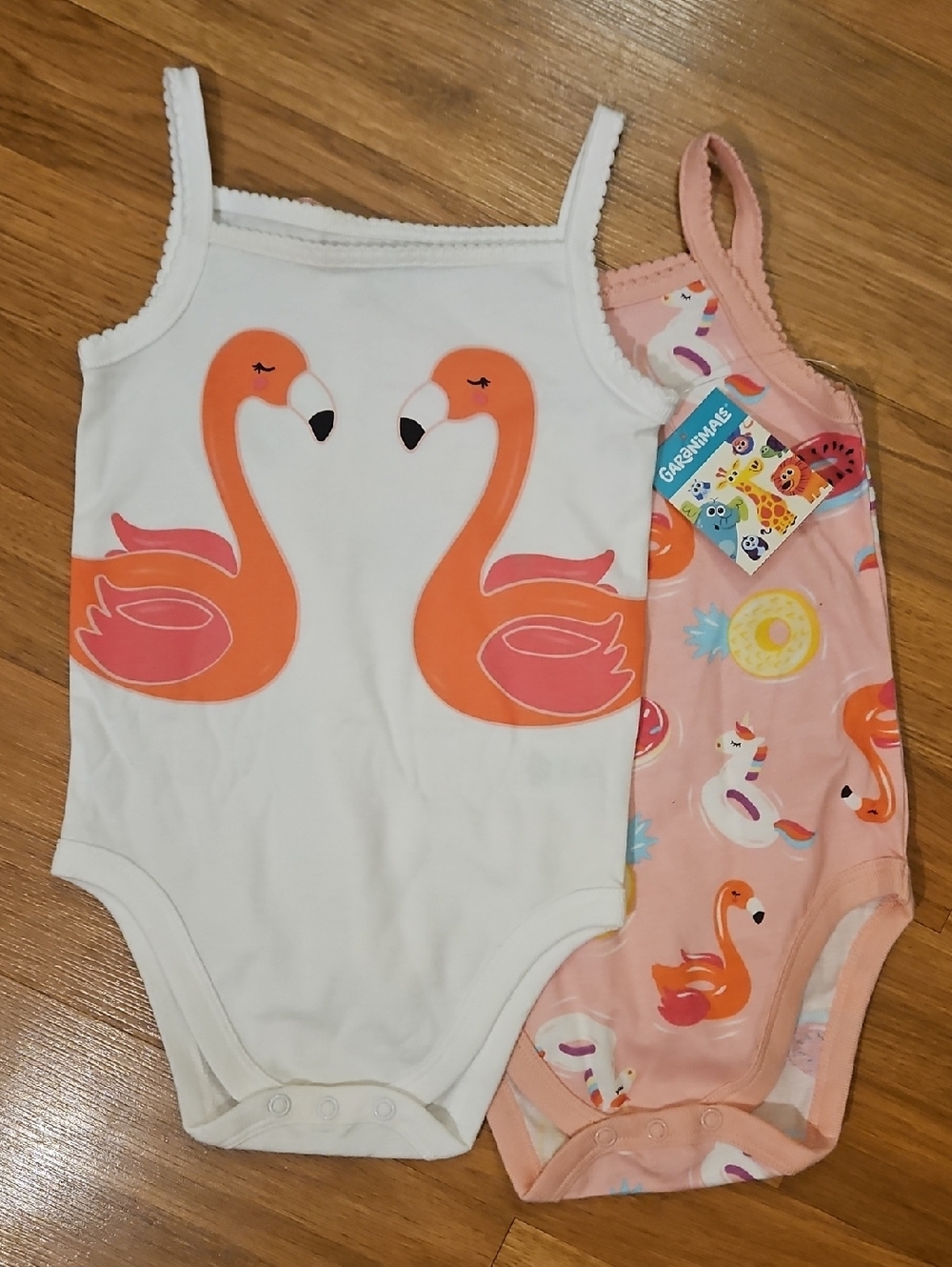 NWT Garanimals 2pc. Summer Flamingo Tank Onsies Size 18mth